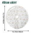 Mini Snow Flocked Artificial Christmas Tree with Fur Skirt Christmas Tree Decor PLUSH C 1PC