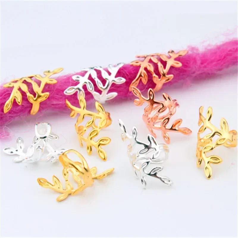 Gold & Silver Dreadlock Hair Rings – Adjustable Braid Cuffs Braid Hair Rings PLUSH 60 pcs mixed color