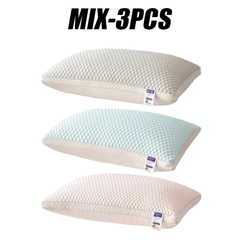 Cooling Beads Pillow – Breathable Washable Neck Support Pillow Bedding Pillow Core PLUSH MIX 3PCS 48x74CM
