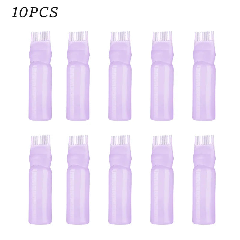 180ml Hair Oil Applicator Bottle – 10 or 20 Pack Refillable Hair Applicator Bottle PLUSH Purple 10pcs