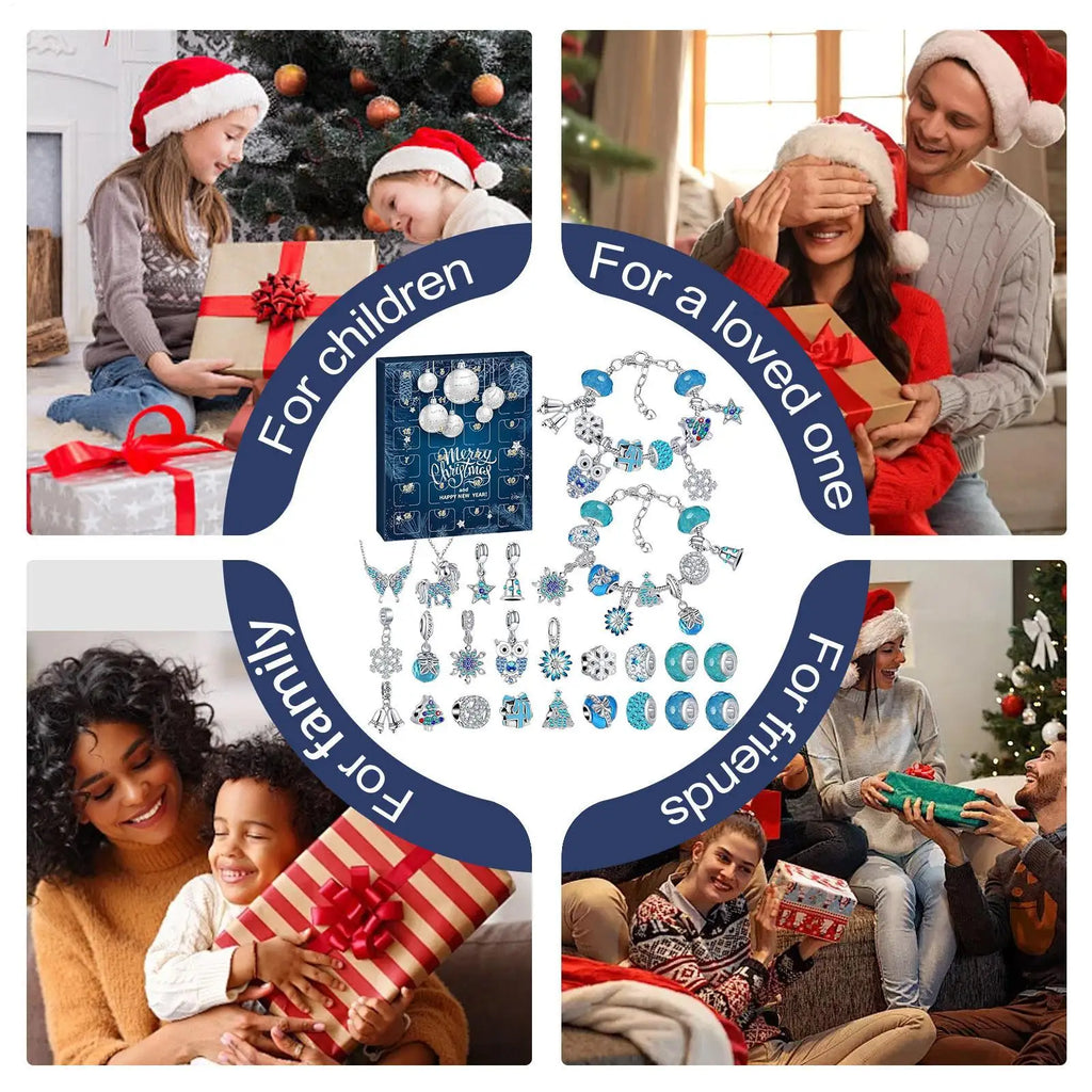 Christmas Advent Calendar 24-Day Bracelet Surprise Gift Set Advent Calendar Gift Set PLUSH