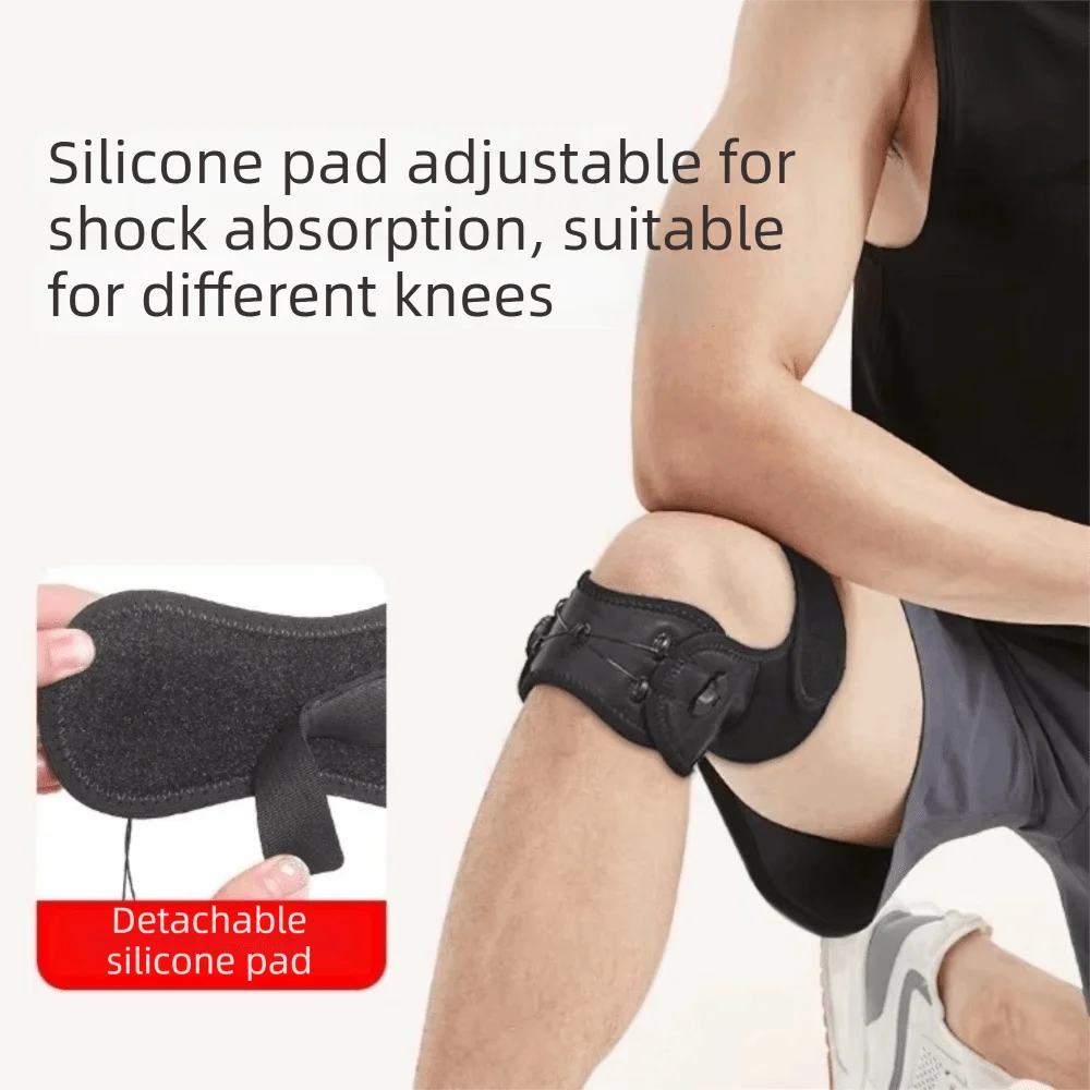 Adjustable Knob Knee Brace – Silicone Cushion Patella Support Knee Brace PLUSH