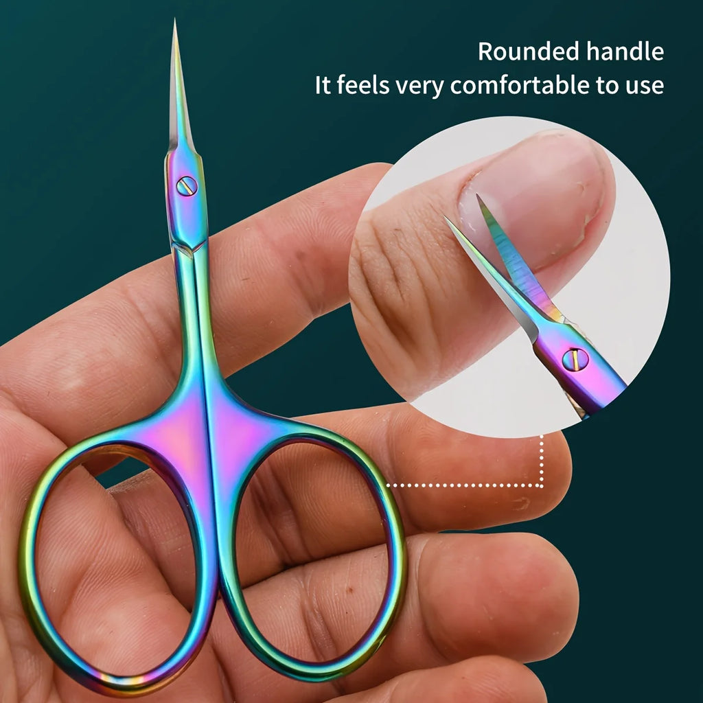 Ouriner Curved Cuticle Scissors – Precision Manicure & Pedicure Cuticle Scissors PLUSH