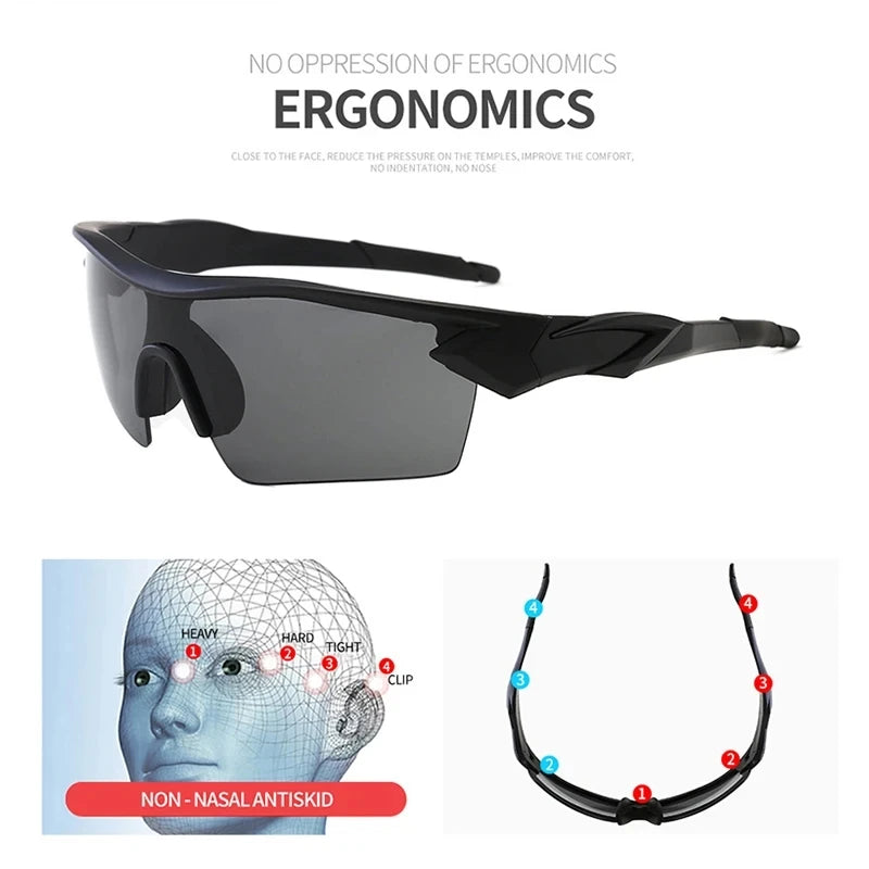 RIDERACE UV400 Cycling Sunglasses – MTB, Road Bike & Outdoor Cycling Sunglasses PLUSH