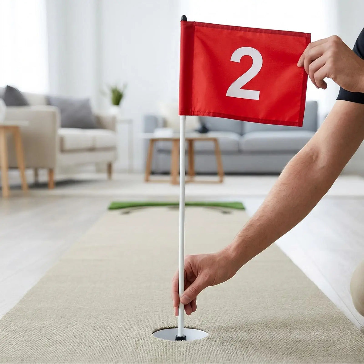 High Visibility Golf Practice Flag with Sleeve – Stitched Edges Golf Practice Flag PLUSH FlagOnly2
