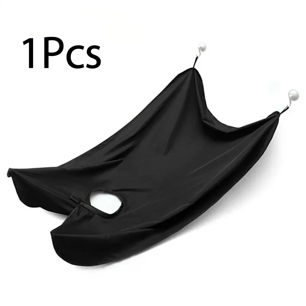 Shaving Apron Beard Catcher Cape Hair Bib for Men 1-2 Pcs Shaving Grooming Cape PLUSH Black 1Pcs