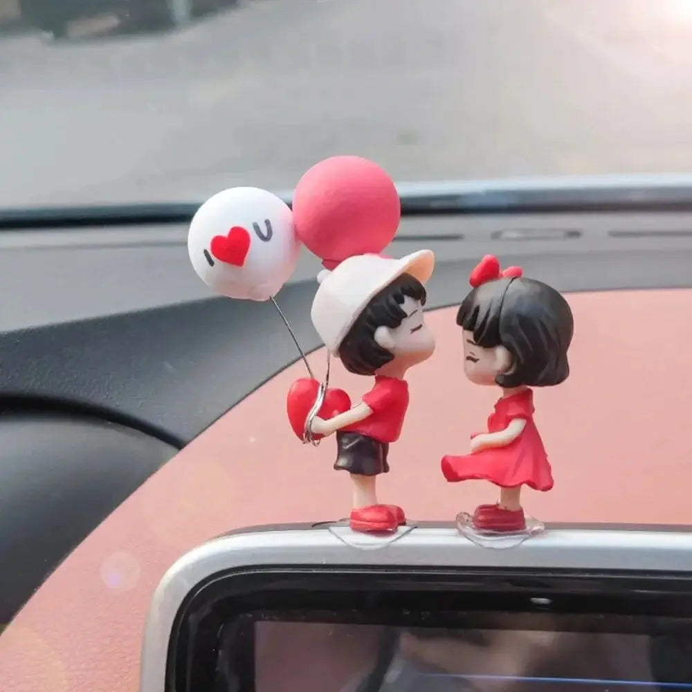 2pcs Couple Kiss Car Dashboard Ornament – Cute Resin Decor Car Dashboard Ornament PLUSH