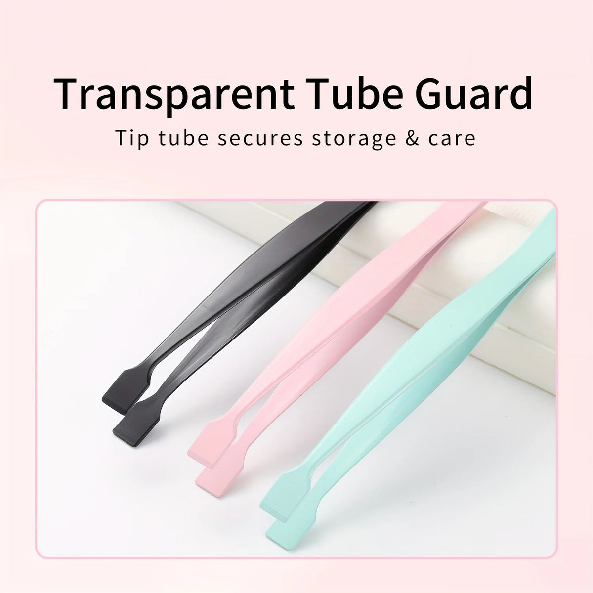 Ouriner Flat Tip Eyelash Tweezers – Precision Lash Extension Tool Eyelash Tweezers PLUSH