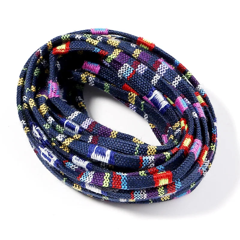 5 Yards 5mm Ethnic Woven Cotton Cord – Macrame & Bracelet Rope Craft Cord PLUSH royal blue 5mm