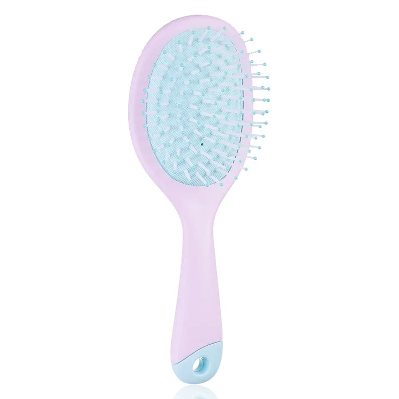 Candy Color Air Bag Comb – Anti-Static Massage Hair Brush Massage Hair Brush PLUSH Puple Blue