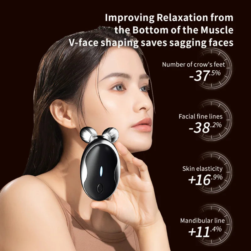 Portable Microcurrent Facial Massager – Vibrating Face Lift Device Facial Massage Device PLUSH