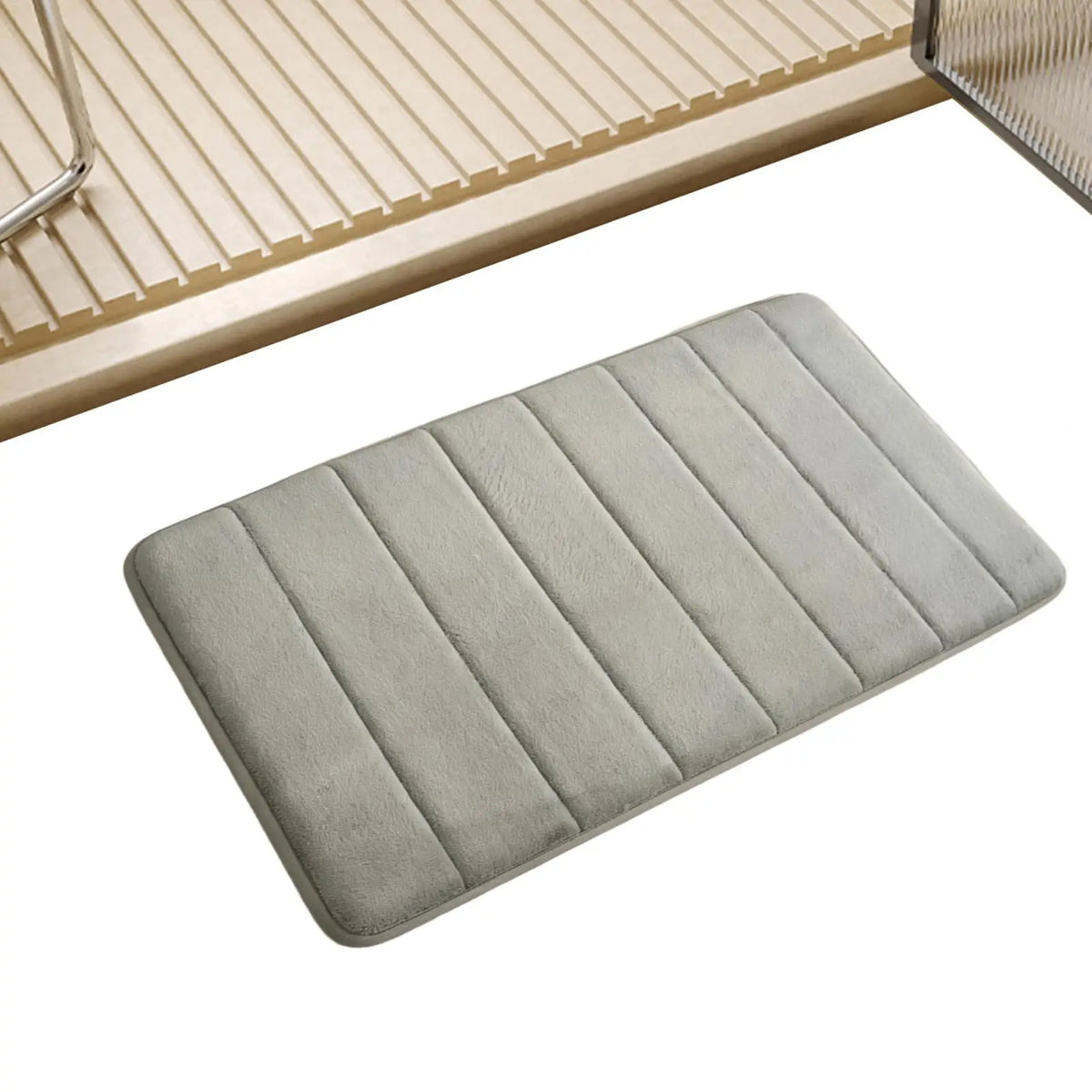 Absorbent Non-Slip Bath Mat – Soft Fleece Bathroom Rug Bath Mat PLUSH