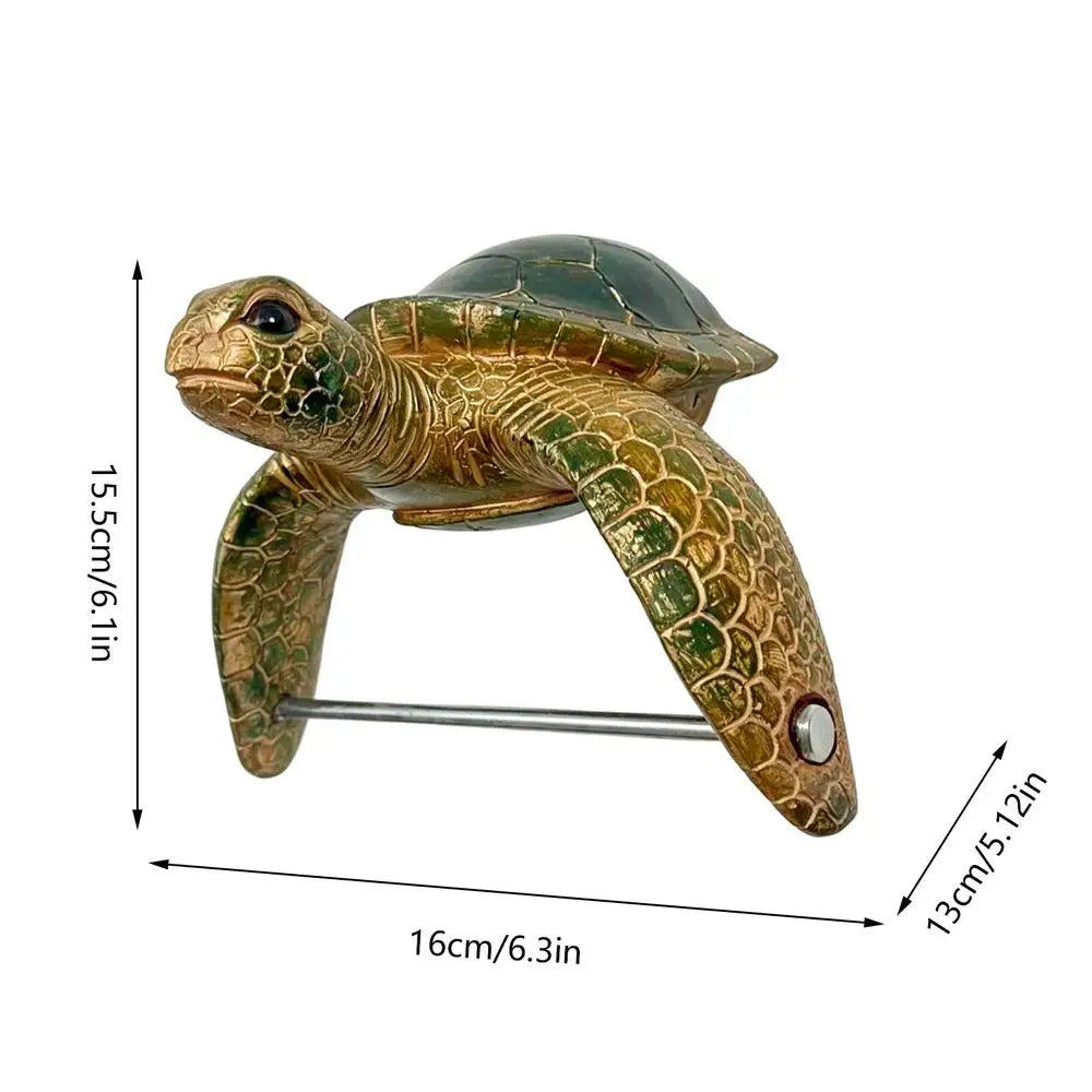 Sea Turtle Wall Mount Toilet Paper Holder – Coastal Bathroom Toilet Paper Holder PLUSH A