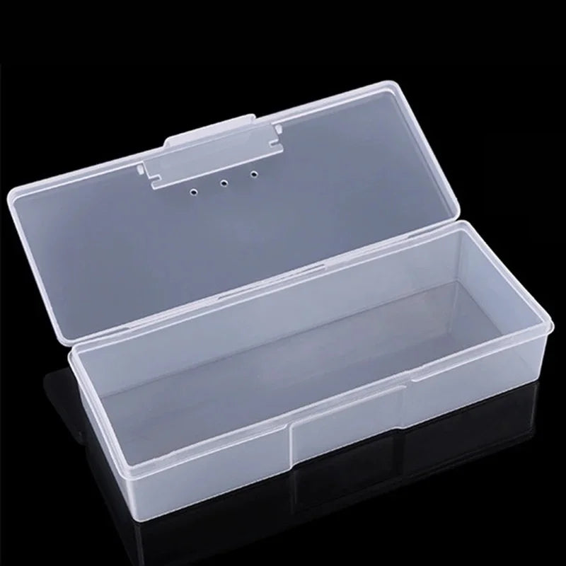 Nail Art Transparent Storage Box – Brush, Rhinestone Organizer Nail Art Organizer PLUSH