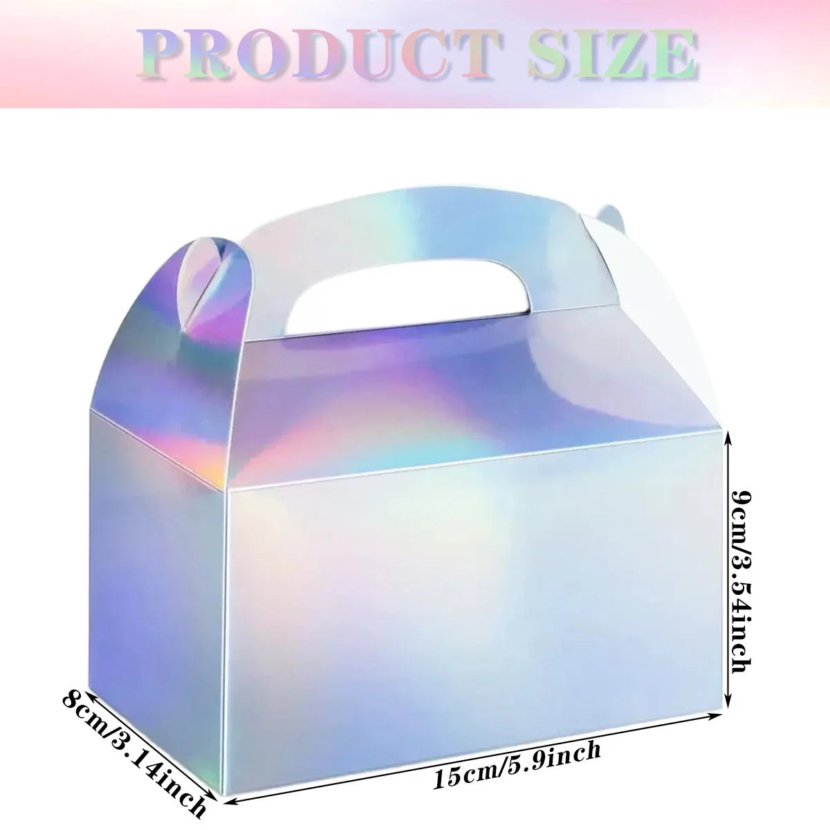 Silver Laser Paper Gift Boxes for Jewelry, Candy & Cosmetics Gift Packaging Box PLUSH