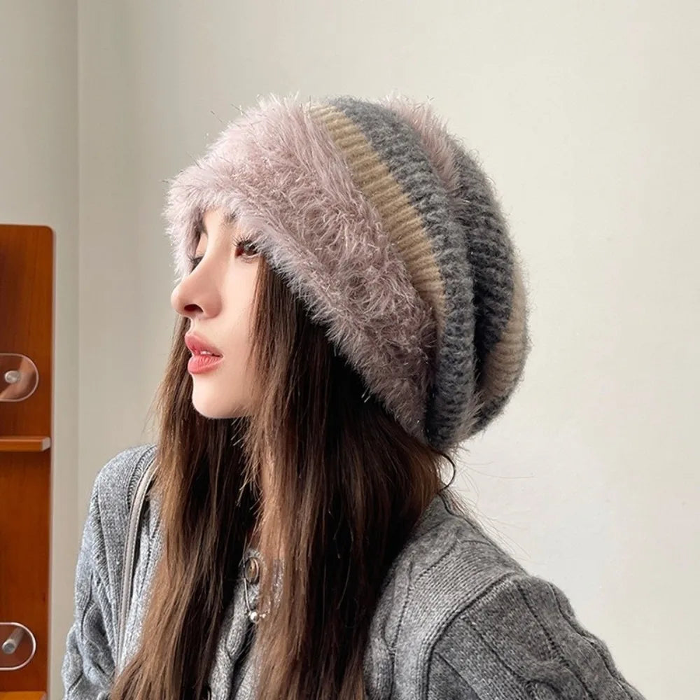 Women's Slouchy Beanie – Thick Knit Fleece Lined Winter Hat Knit Winter Beanie PLUSH