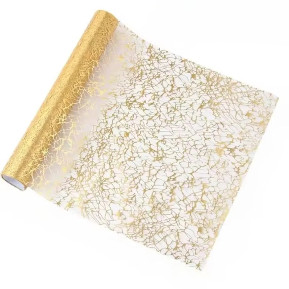 Glitter Hot Stamping Table Runner – Wedding & Party Décor Glitter Table Runner PLUSH Gold 275x28cm