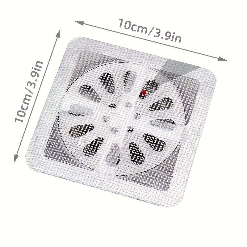 10pcs Disposable Shower Drain Hair Catcher Mesh Strainer Filter Drain Hair Catcher PLUSH