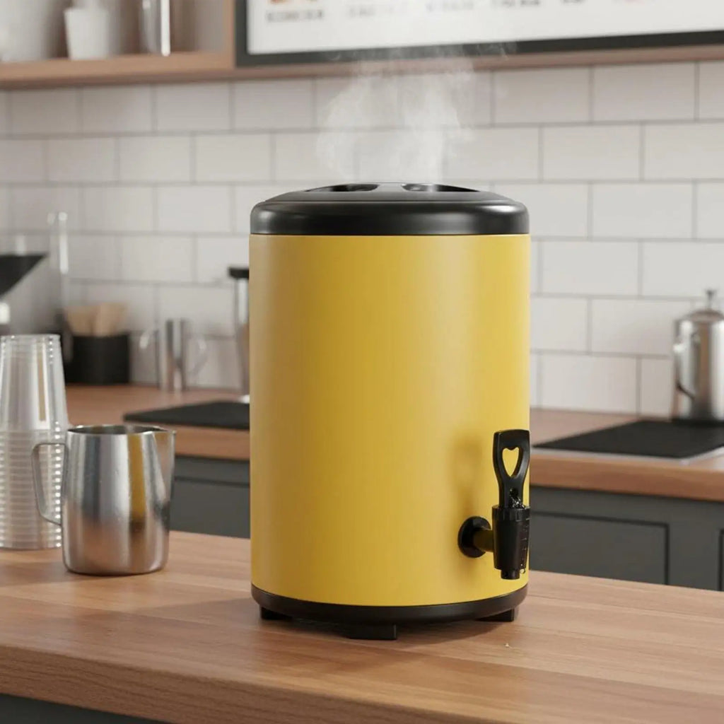 Large Insulated Beverage Dispenser – Stainless Steel & PU Foam Insulated Beverage Dispenser PLUSH