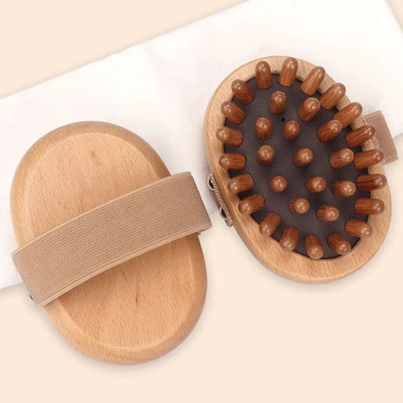 Wooden Air Cushion Scalp & Body Massage Comb | Beechwood Scalp Massage Comb PLUSH