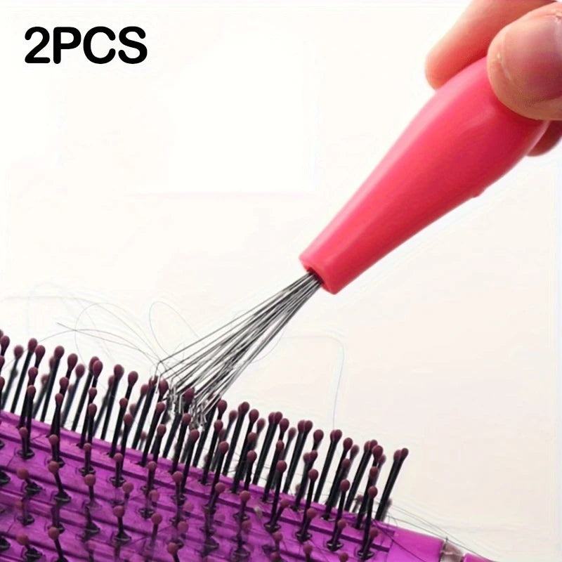 2-Piece Comb Cleaning Brush Set – Hair & Dust Removal Tool Comb Cleaning Brush PLUSH