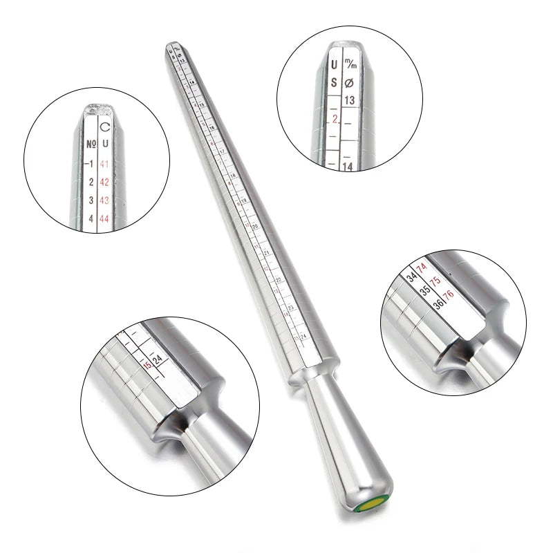 Metal Ring Sizer Mandrel Gauge – DIY Jewelry Making Tool Jewelry Making Tool PLUSH US Size