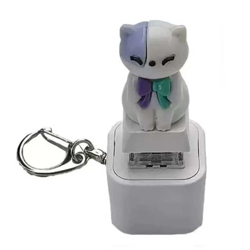 Screaming Goat Keychain LED Glow Sound Fidget Button Toy Novelty Fidget Keychain PLUSH Cat