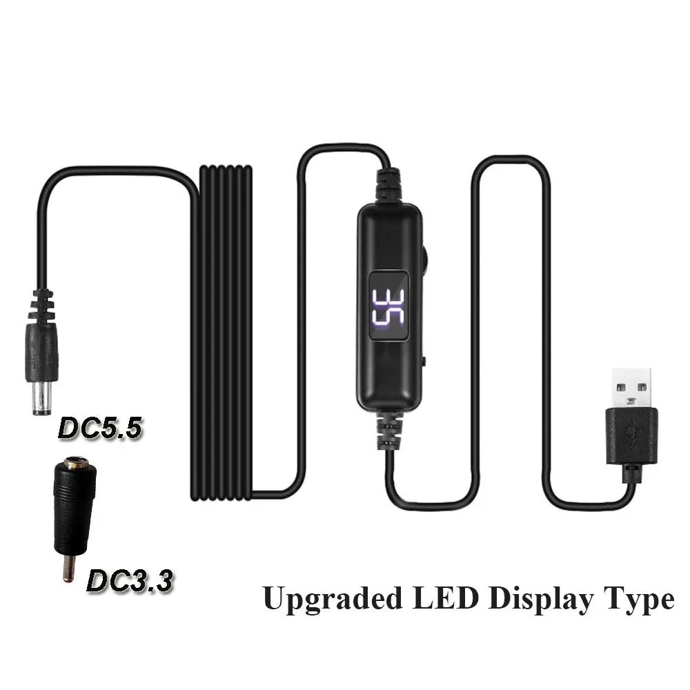 LED USB Power Cord for Nail Drill – Adjustable Speed & Direction Nail Drill Accessory PLUSH LED Display-3.5