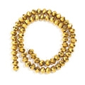 Gold Faceted Crystal Glass Spacer Beads 3–10mm | DIY Jewelry Crystal Spacer Beads PLUSH 10x8mm-ap60pcs