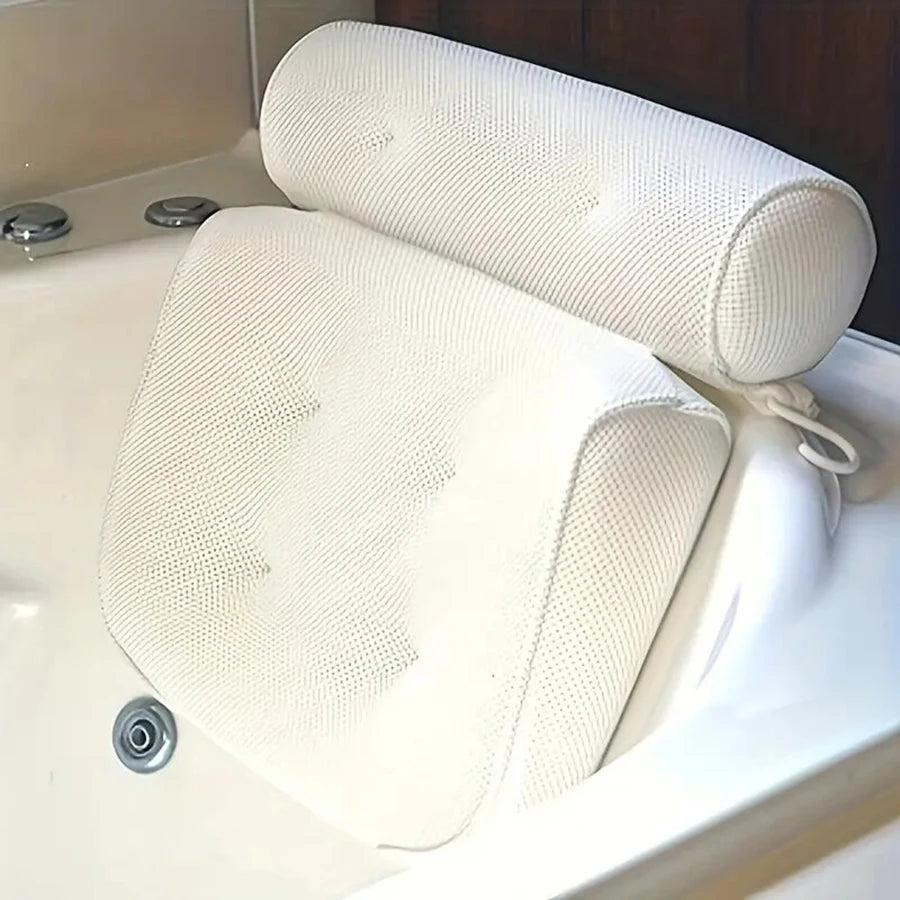 Spa Bathtub Pillow with Anti-Slip Suction Cups | Neck & Back Bathtub Spa Pillow PLUSH