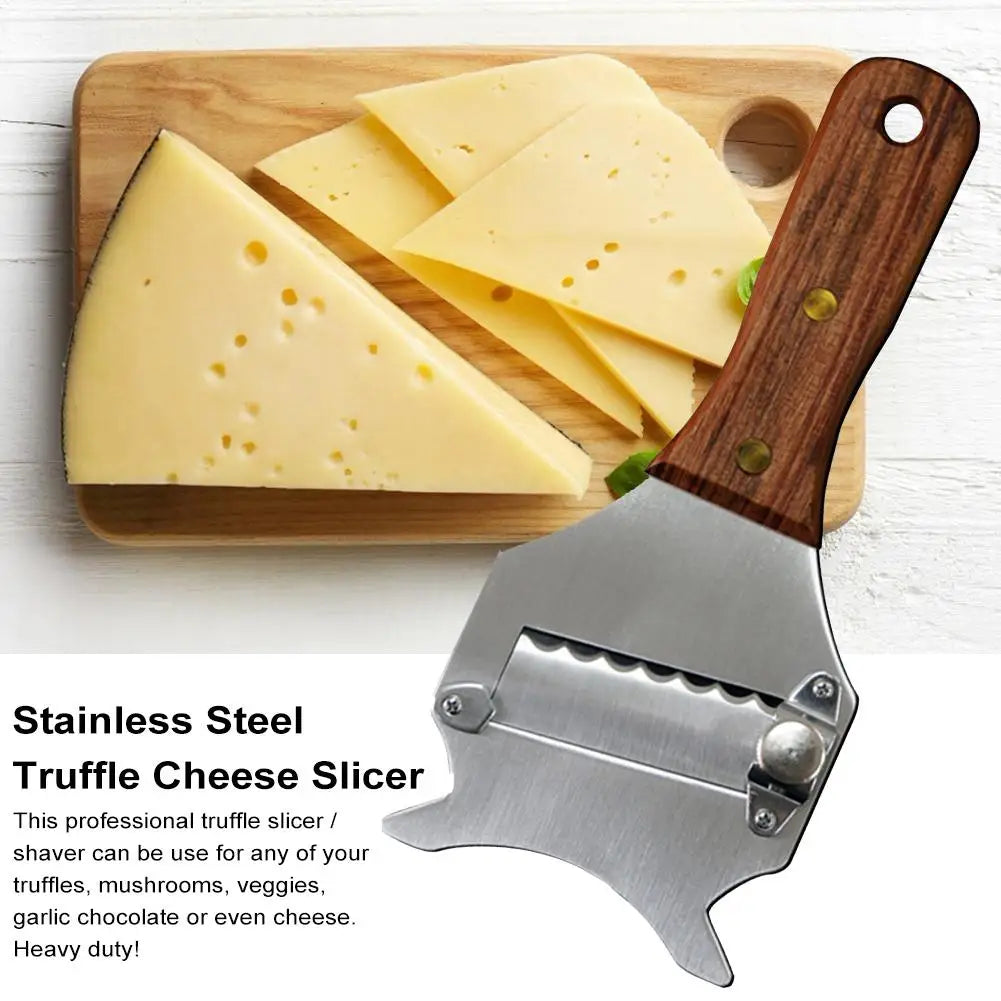 Stainless Steel Truffle & Cheese Slicer | Adjustable Blade Cheese & Truffle Slicer PLUSH