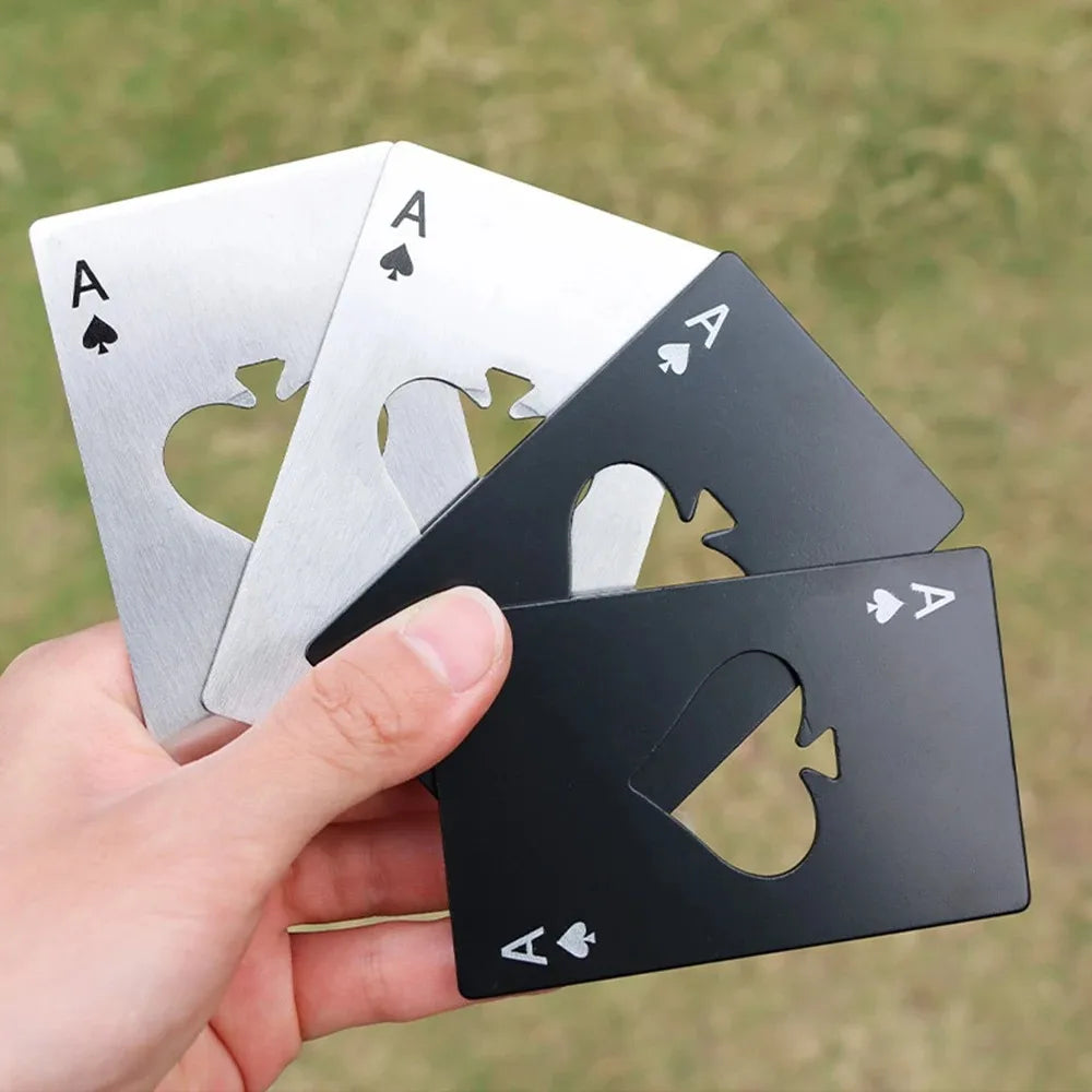 Stainless Steel Credit Card Bottle Opener – Spades Design Bottle Opener PLUSH