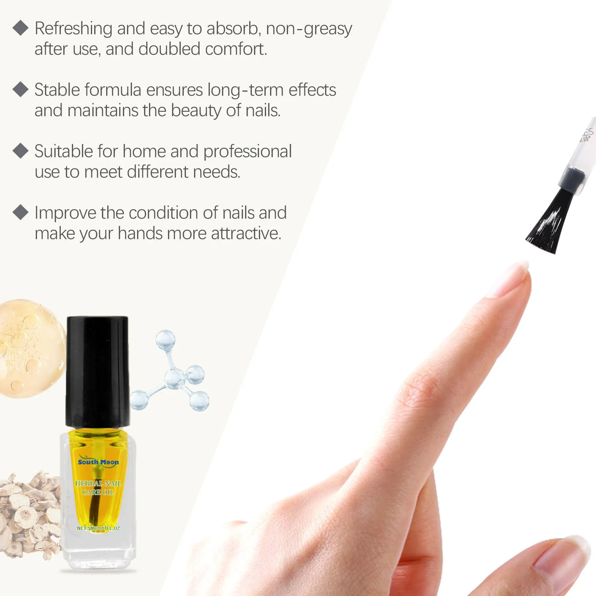 South Moon Herbal Nail Cuticle Oil – Nourishing 5ml Nail Cuticle Oil PLUSH