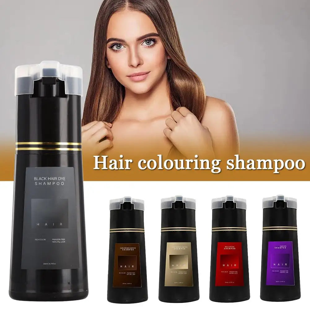 Hair Dye Color Shampoo – Gray Coverage & Long-Lasting Color Hair Dye Shampoo PLUSH