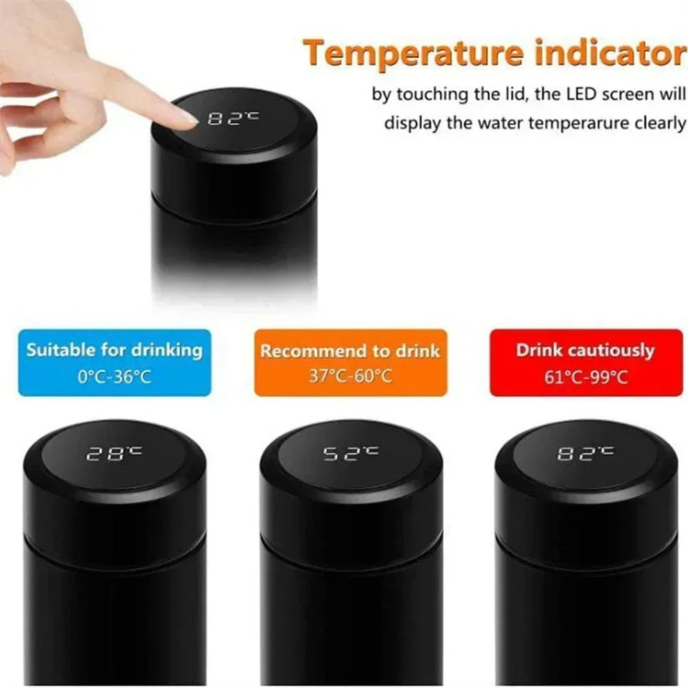 Smart Temp Display Thermal Mug – 500ml Stainless Steel Thermos Insulated Thermal Mug PLUSH