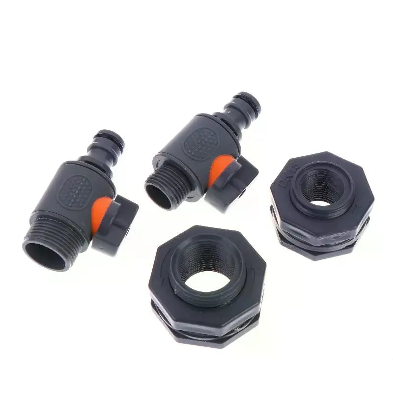 Water Tank Adapter with Valve – IBC/PVC Rainwater Connector Water Tank Adapter PLUSH