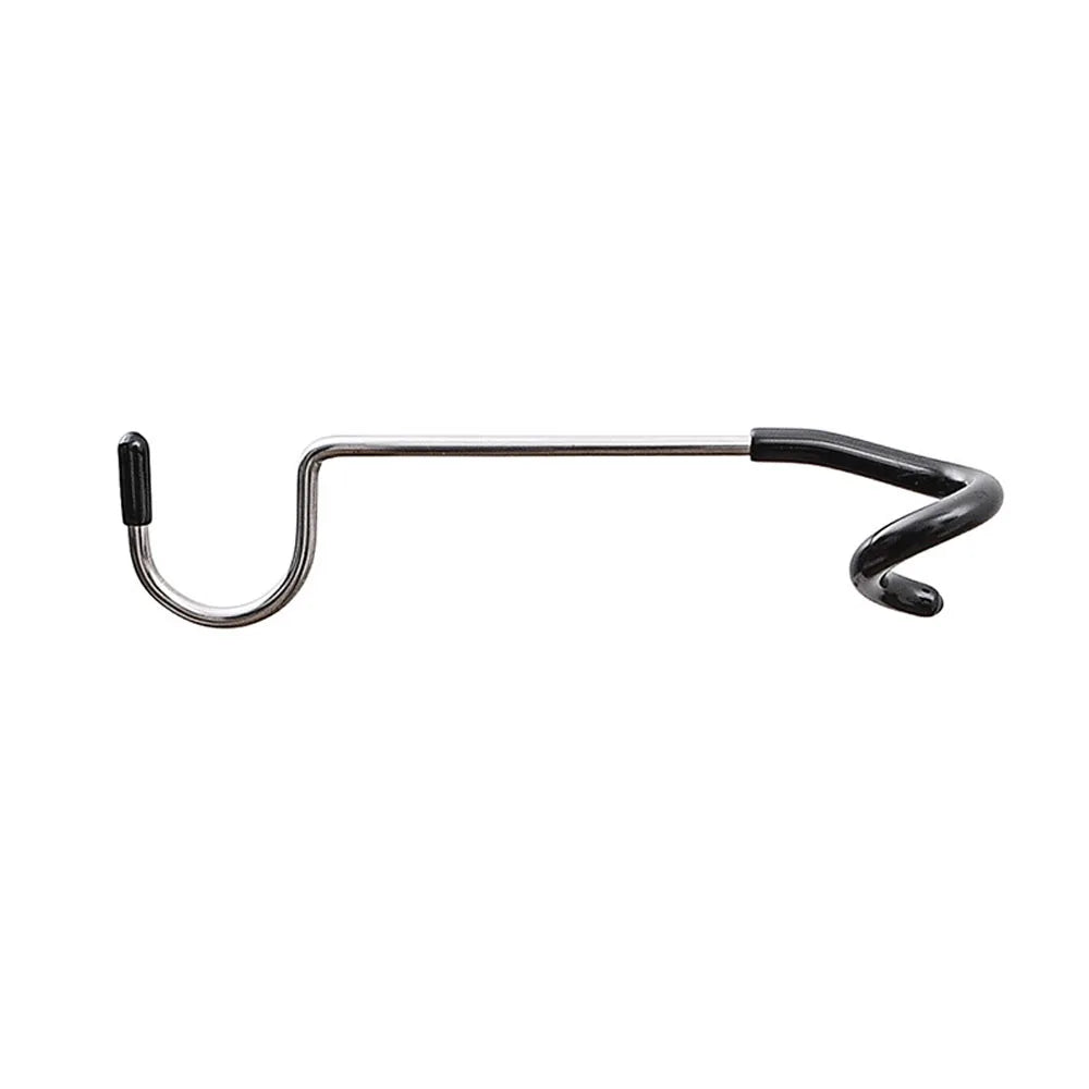 Stainless Steel Tent Pole Lamp Hook Clip – 4pcs Outdoor Camping Tent Pole Hook PLUSH black-1pc