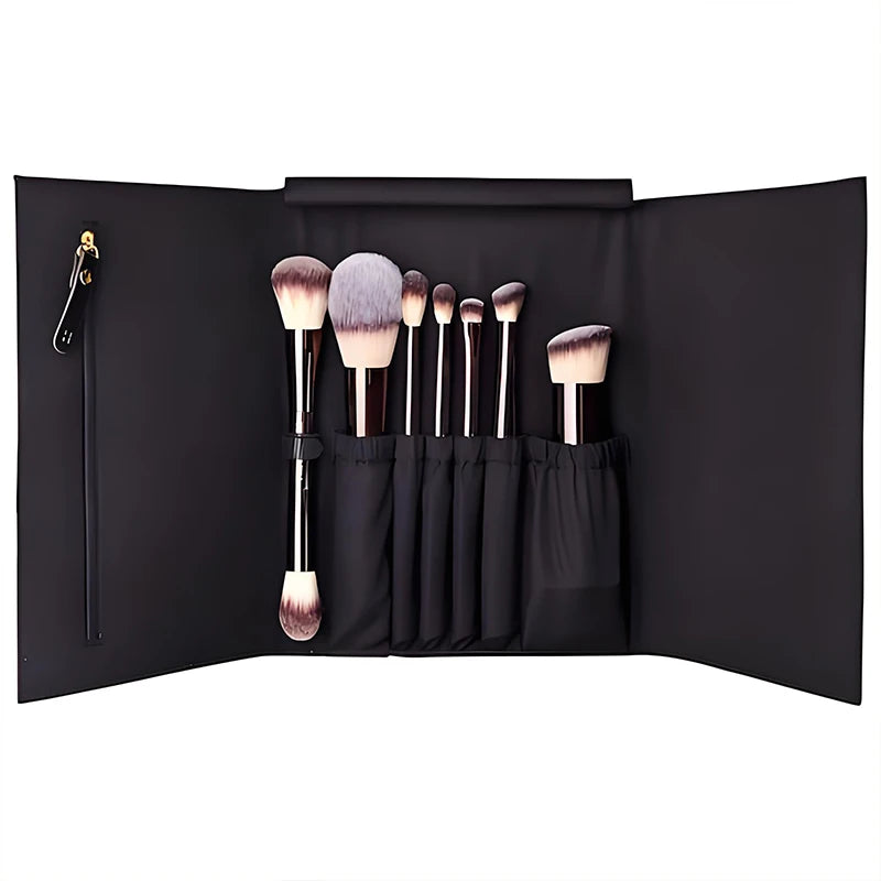 HOURGLASS Vegan 7-Piece Travel Makeup Brush Set with Bag Makeup Brush Set PLUSH