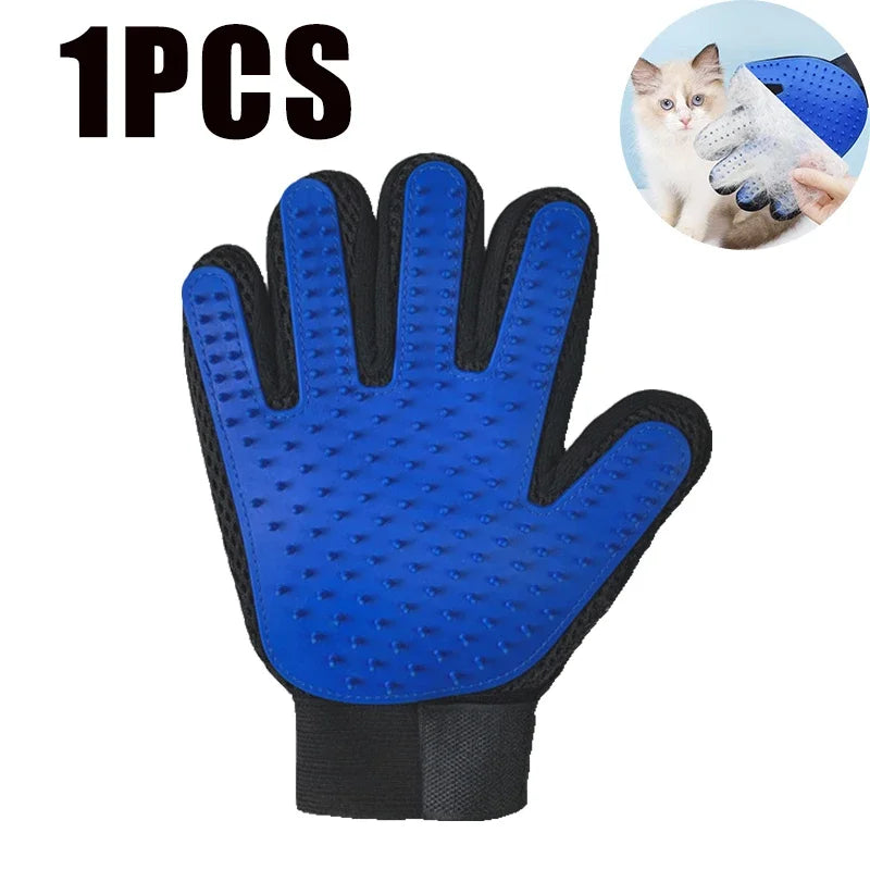 Pet Grooming Glove – Dog & Cat Deshedding Massage Brush Pet Grooming Glove PLUSH 1PCS