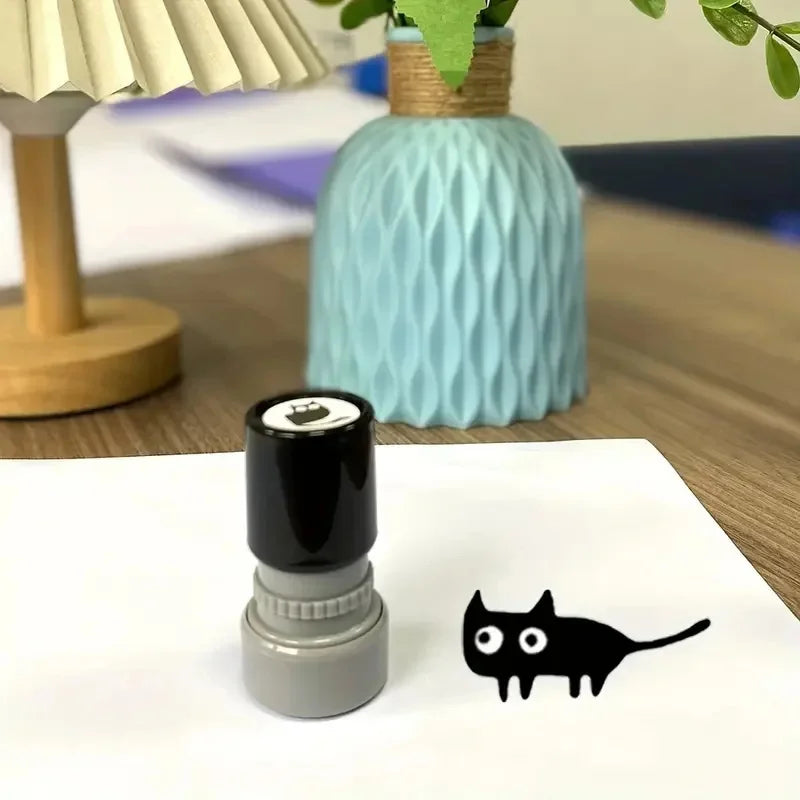 Cute Black Cat Stamp – 4 Styles DIY Scrapbooking & Diary Deco Craft Stamp PLUSH