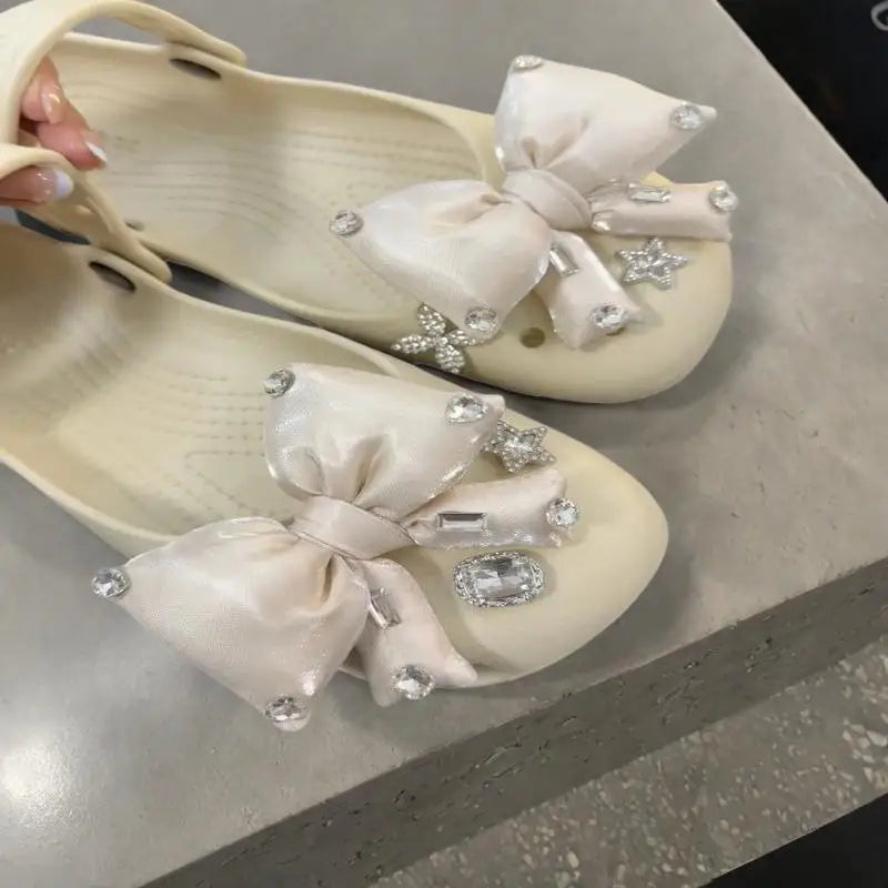 Flower Rhinestone Pearl Shoe Charms Kit – Ballet Shoe Decor Shoe Charm Set PLUSH A5