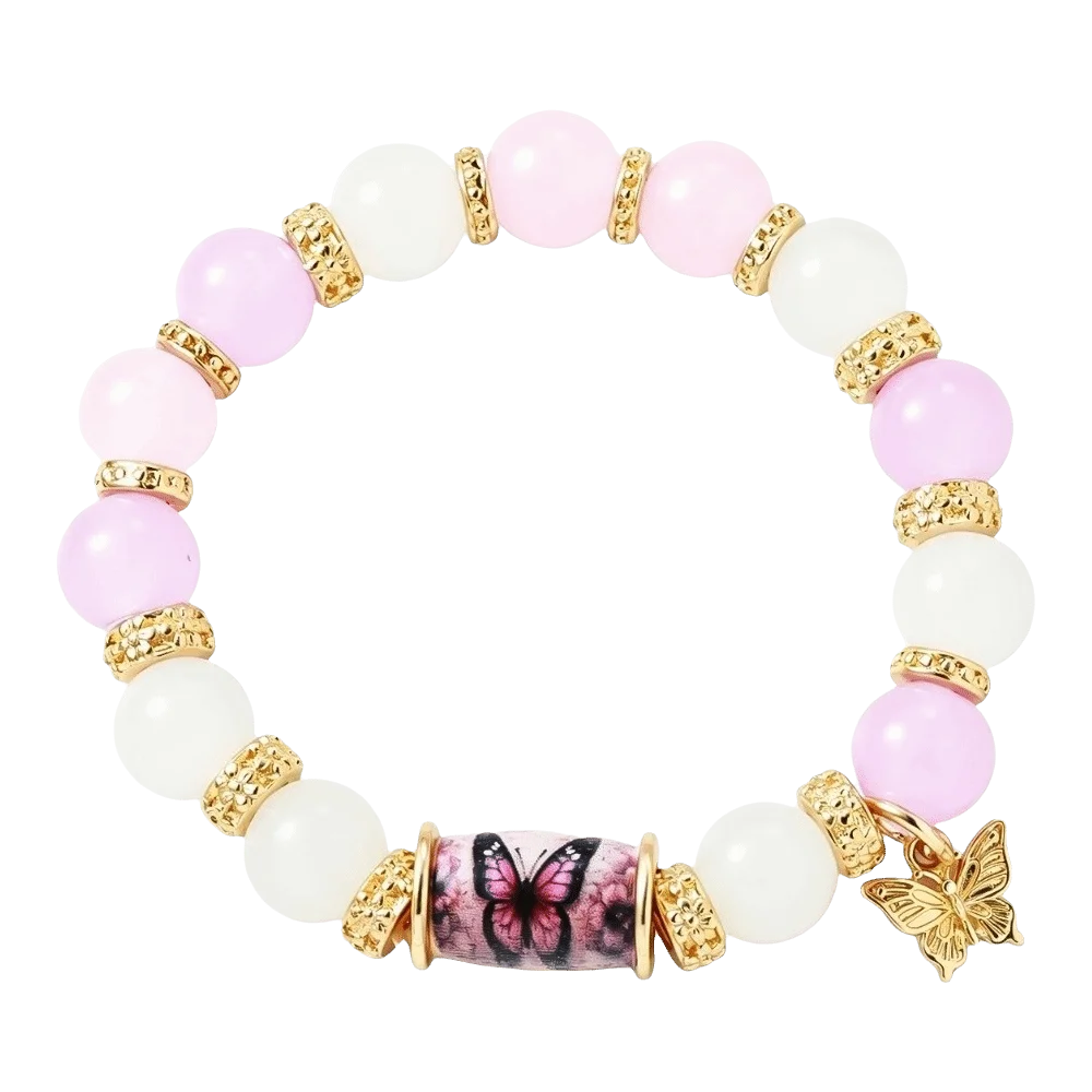 Hummingbird Butterfly Bee Sunflower Beaded Bracelet Women Beaded Bracelet PLUSH Purple Butterfly