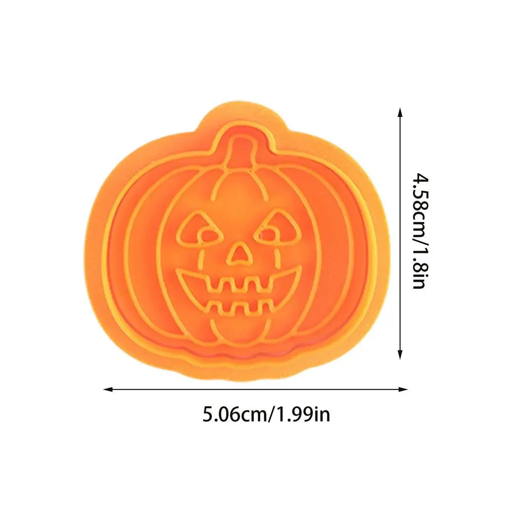 Halloween Cookie Cutter Stamp – Ghost Pumpkin Cat Mold Cookie Cutter Stamp PLUSH Pumpkin