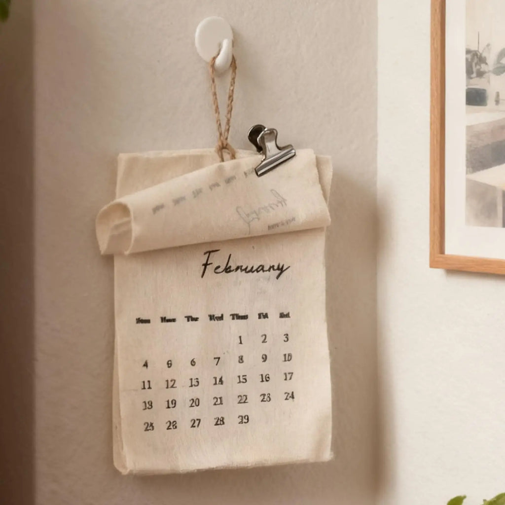 2026 Fabric Wall Calendar – Monthly Planner for Home Wall Calendar PLUSH