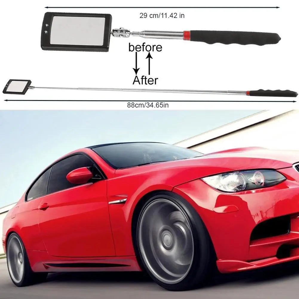 Magnetic Telescopic Inspection Mirror with LED Light | 290–880mm Telescopic Inspection Mirror PLUSH