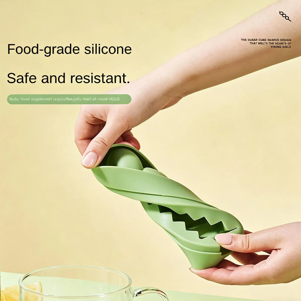 Silicone Ice Cream Mold with Stick & Cover – DIY Ice Pop Maker Ice Pop Mold PLUSH