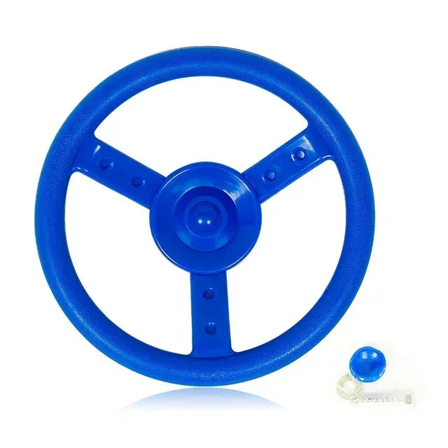 Swing Set Steering Wheel – Kids Playground Accessory Swing Set Accessory PLUSH Blue