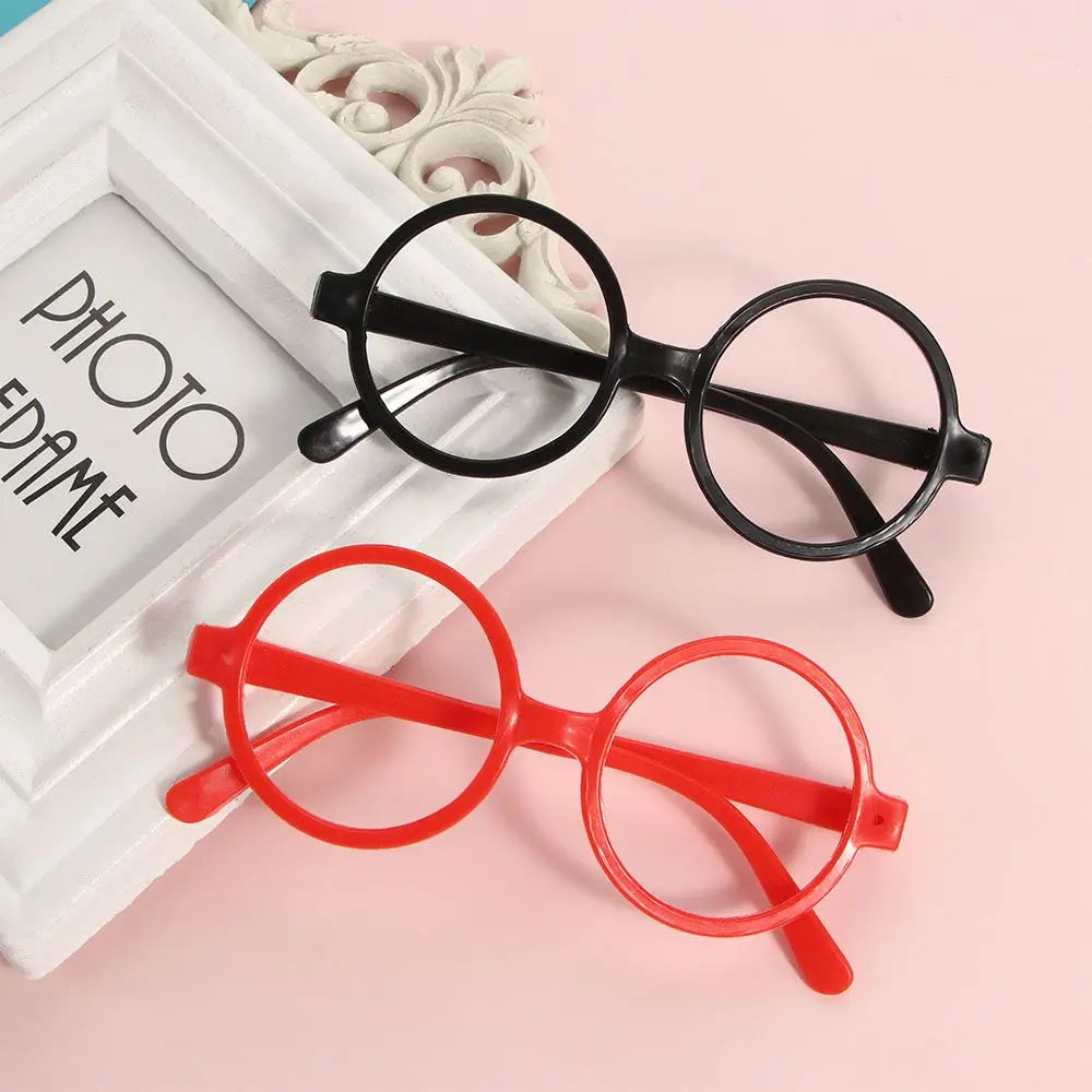 Round Fashion Glasses Frames – Lens-Free Kids Unisex PP Fashion Glasses Frame PLUSH