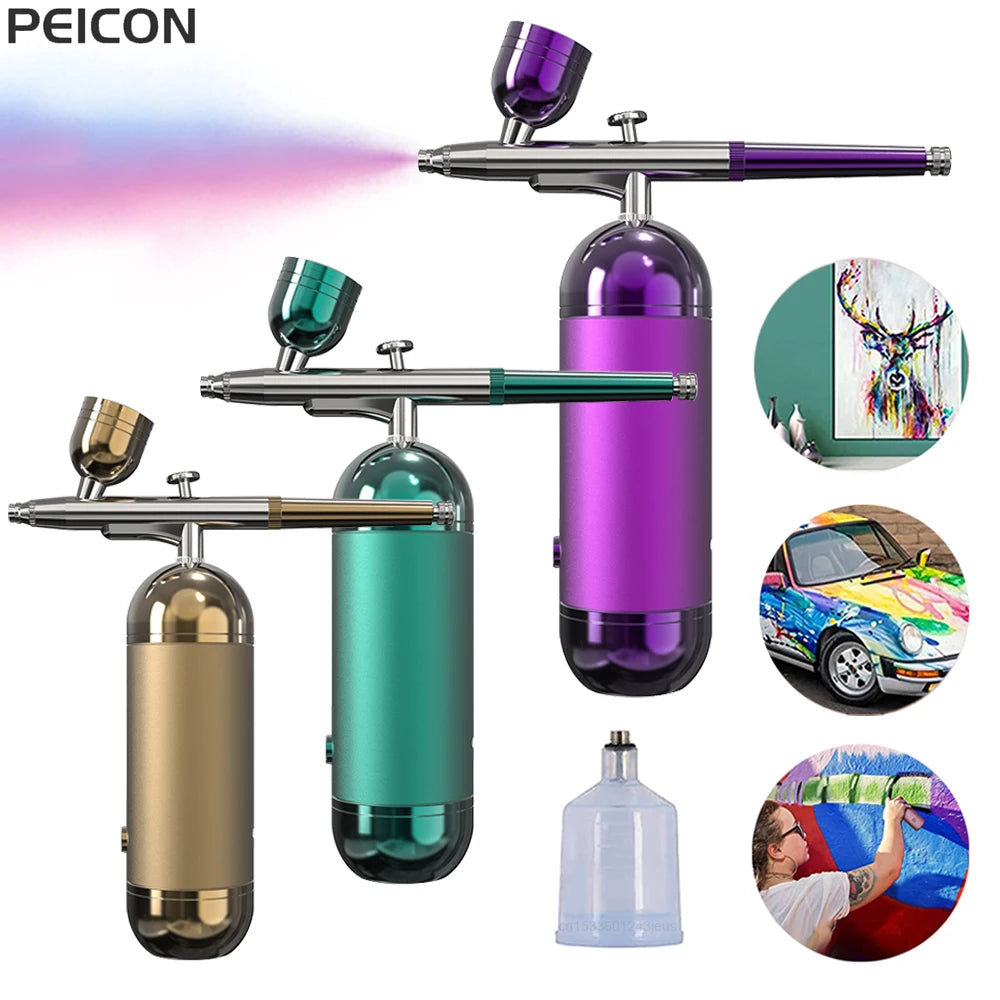 Wireless Airbrush Kit with Compressor – Portable Spray Gun Wireless Airbrush Kit PLUSH
