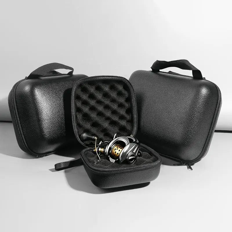 Spinning Fishing Reel Bag – Shockproof Waterproof EVA Case Fishing Reel Case PLUSH